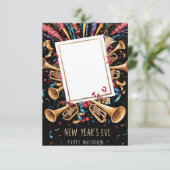 Carte d'invitation vierge pour la Saint-Sylvestre (Debout devant)