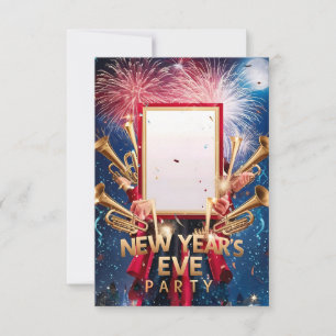 Carte d'invitation vierge pour la soirée du Nouvel