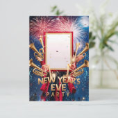 Carte d'invitation vierge pour la soirée du Nouvel (Debout devant)