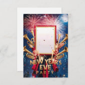 Carte d'invitation vierge pour la soirée du Nouvel (Devant / Derrière)