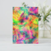 Carte d'invitation vierge psychédélique ondulée (Debout devant)