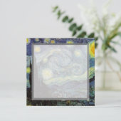carte d'invitation vierge, van Gogh nuit étoilée (Debout devant)