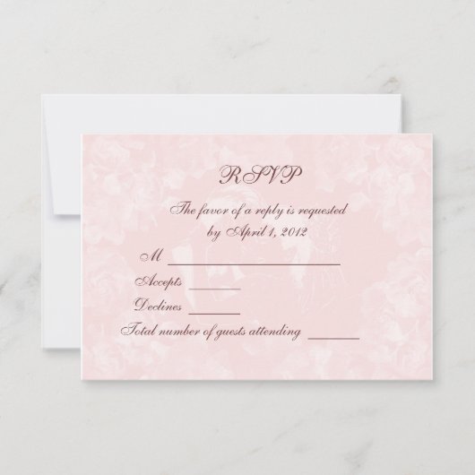 Carte d'invitation vintage Gardenia RSVP (Devant)