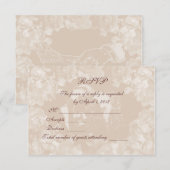 Carte d'invitation vintage Gardenia RSVP (Devant / Derrière)