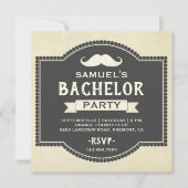 Carte d'invitation vintage rustique pour enterreme (Devant)