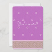 Carte d'invitation Violet Indien (Devant)