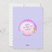 Carte d'invitation violette des sirènes (Dos)