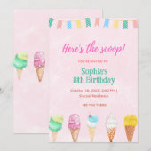 Carte d'invitation Voici la Scoop pour une fête de (Devant / Derrière)