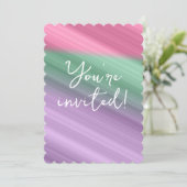 Carte d'invitation "Vous êtes invité". (Debout devant)