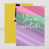 Carte d'invitation "Vous êtes invité". (Devant / Derrière)