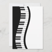 Carte d'invitation Wavy Piano Keyboard (Devant)