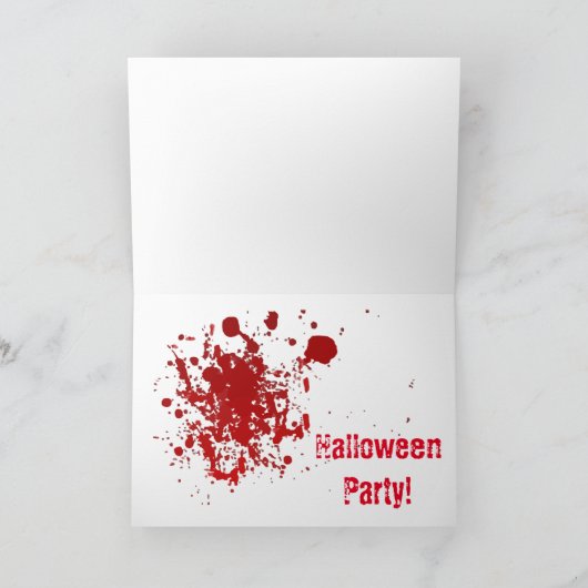 Carte d'invitation Zombie Halloween (Intérieur)