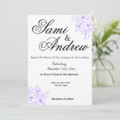 Carte d'invitations à un mariage floral (Debout devant)