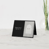 Carte d'invité Mariage Arc Floral Embossée Argent (Devant)