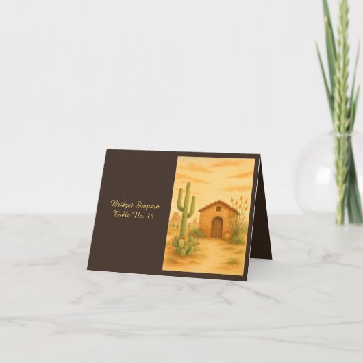 Carte d'invité Mariage du sud-ouest du désert Terr (Devant)