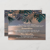 Carte d'invité pour Mariage d'informations de chaî (Devant / Derrière)