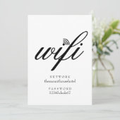 Carte d'invité Wifi Network and Password Sign (Debout devant)