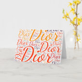 Carte Dior (Fleur jaune)