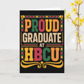 Carte Diplômé À Hbcu Juneteenth École Historique Hbcu (Fleur jaune)