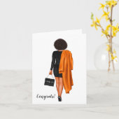 Carte Diplôme Africain-Américain Chic Personnalisé (Fleur jaune)