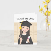 Carte Diplômé asiatique (Fleur jaune)