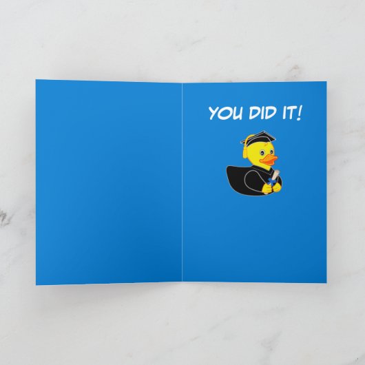 Carte Diplôme avec Ducky Cartoon en caoutchouc (Intérieur)