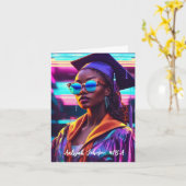 Carte Diplôme Chic Africain-Américain De Femme customisé (Fleur jaune)