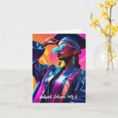 Carte Diplôme Chic Africain-Américain De Femme customisé (Fleur jaune)