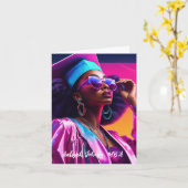 Carte Diplôme Chic Africain-Américain De Femme customisé (Fleur jaune)