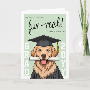 Carte Diplôme Chien Golden Retriever Mignon Photo Person