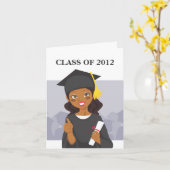 Carte Diplômé d'Afro-américain (Fleur jaune)