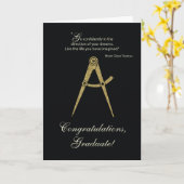 Carte Diplôme d'architecte du Collège Félicitations (Fleur jaune)