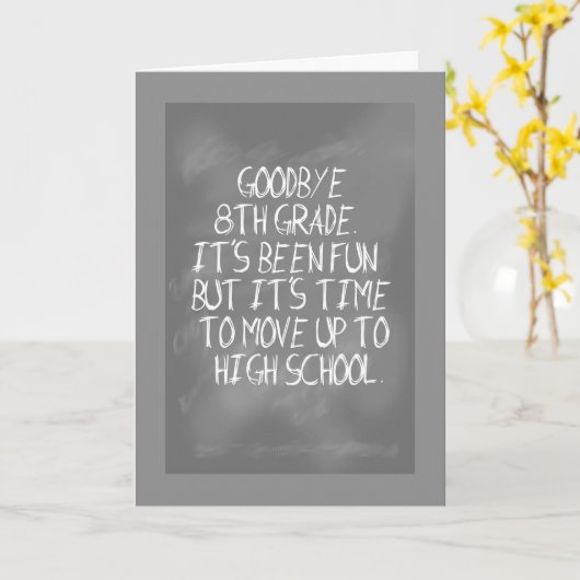 Carte Diplôme de 8e année avec conception d'ardoise (Fleur jaune)