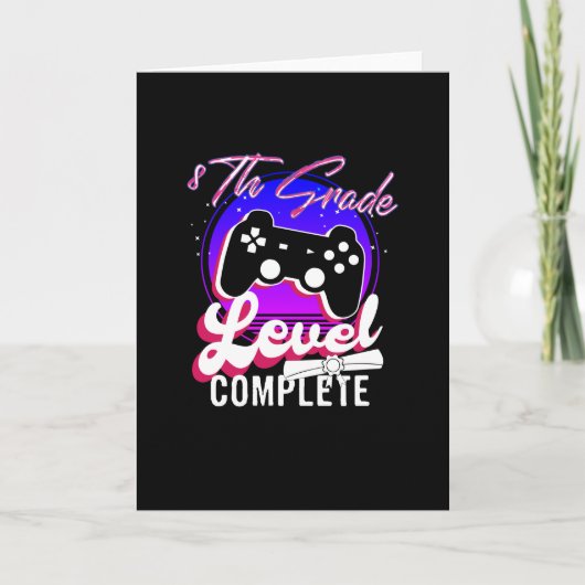 Carte Diplôme de 8e année de gamer (Devant)