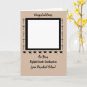 Carte Diplôme de 8e année de l'école paroissiale Photo (Fleur jaune)