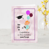 Carte Diplôme de 8e année pour les filles (Fleur jaune)