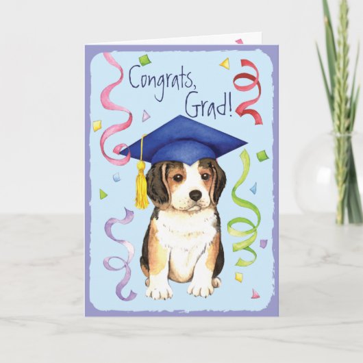 Carte Diplômé de beagle (Devant)