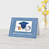 Carte Diplôme de Casquette adjoint Médicale Stethoscope (Fleur jaune)