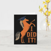 Carte Diplômé de cheval j'ai réussi (Fleur jaune)