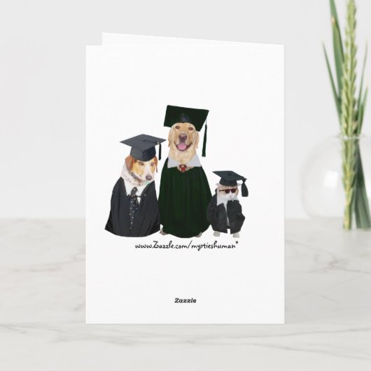 Carte Diplôme de chien drôle/mignon (Dos)