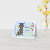 Carte Diplômé de Dachshund (Fleur jaune)