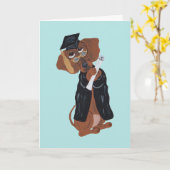 Carte Diplômé de Dachshund (Fleur jaune)