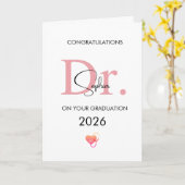 Carte Diplôme de docteur personnalisé Nom Promotion 2026 (Fleur jaune)