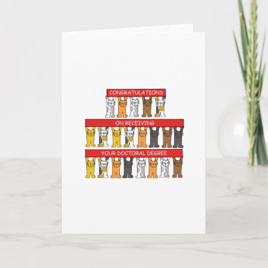 Carte Diplôme de doctorat Félicitations (Devant)