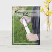 Carte Diplôme de doctorat Félicitations, Diplôme (Fleur jaune)