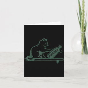 Carte Diplôme de doctorat humour de thèse drôle de chat