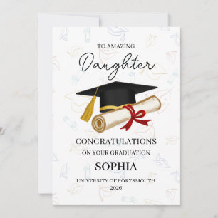 Carte Diplôme de Fille Personnalisé