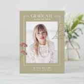 Carte Diplôme de Fleur sauvage de lycée (Debout devant)