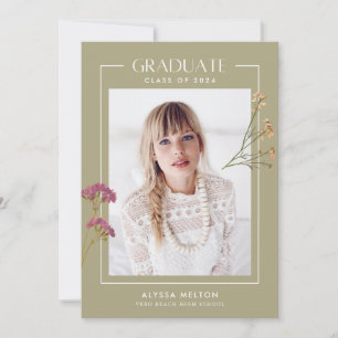 Carte Diplôme de Fleur sauvage de lycée