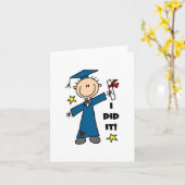 Carte Diplômé de garçon (Fleur jaune)